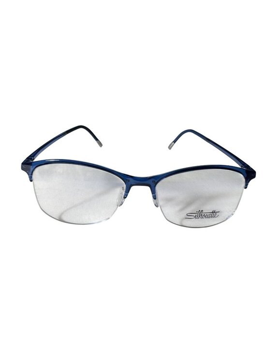Silhouette Accessories - Silhouette SPX 1586 51-16 Womens Blue Half-Rim Eyeglasses Lightweight Frame